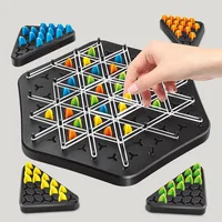 New Geometry Chain Chess Puzzle Triangle Chess Desktop Game Rubber Band Training Family Interaction Exercise Thinking Toys Gifts 2