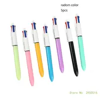 1Piece/5Piece Retractable Multicolored Ballpoint Pen 4-Colors-in-1 Ballpoint Pen for Kid Student Class Reward Christmas Gift 4