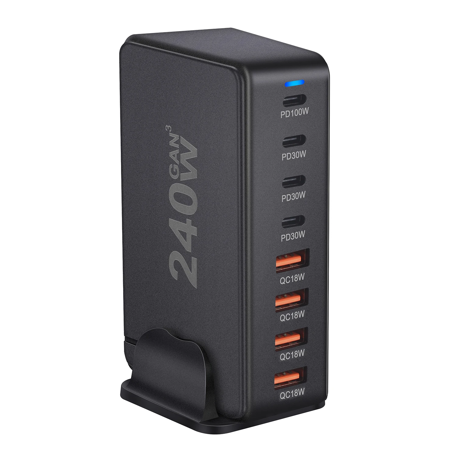 GaN Desktop Charger 8 USB-C Ports PD 3.0 Quick Charge
