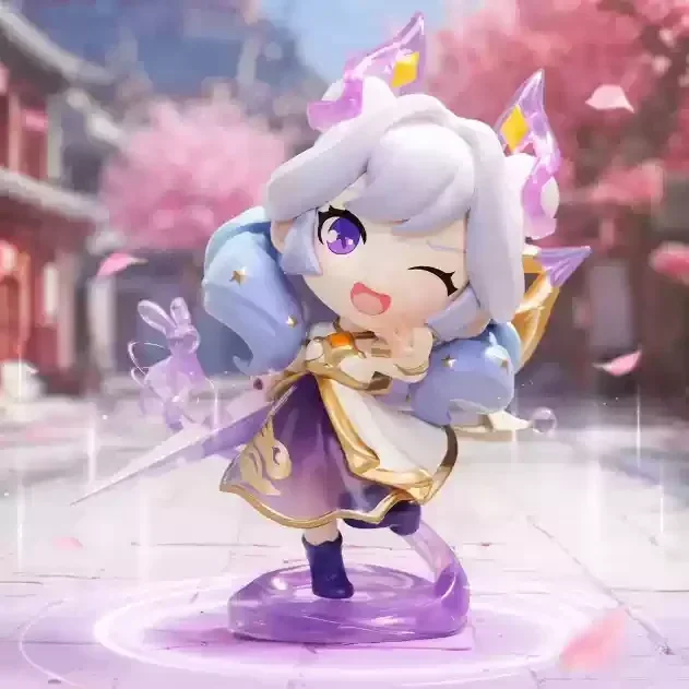 thumbnail image 1 of POP MART Fight For the Golden Spatula Chibi Tft Mobile Little Hero Series Blind Ahri Akali Yone Lux Gwen Figure Model Toy Gift, 1 of 5