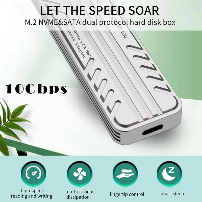 M.2 NVME SSD Ŭ  M2 NVMe ̽ M2 USB 3.2 GEN 2 10Gbps , M Ű HD 丮 ڽ Windows Ʈ PC 