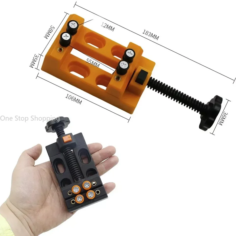 50mm Mini Flat Clamp Table Vise - Aluminum Alloy Drill Press Vice, Bench Clamp For DIY, Craft, Carving, Small Projects - View #10