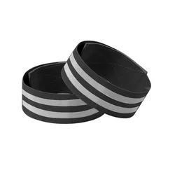 High - Visibility Reflective Safety Bands for Night Walking, Cycling, and Running (5CM Black)