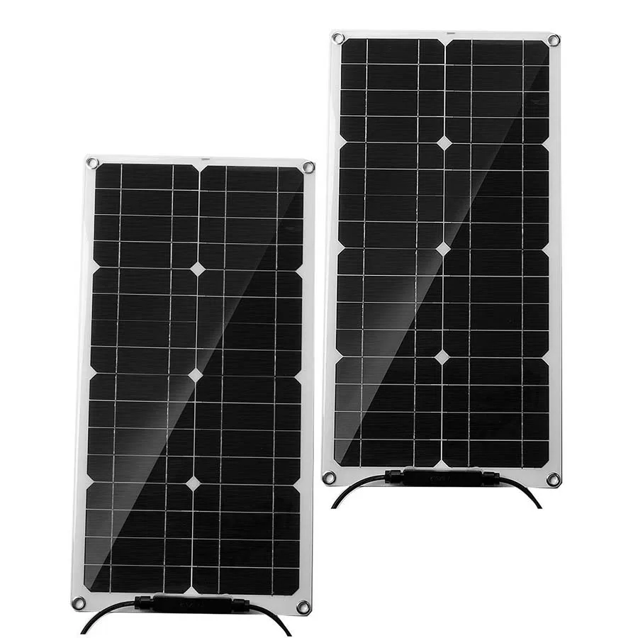 Painel Solar 24v Solar Energia Solar Células Banco com Conector Capa Solar Controlador Ip65 para o Telefone Carro rv Barco Carregador - Image 5
