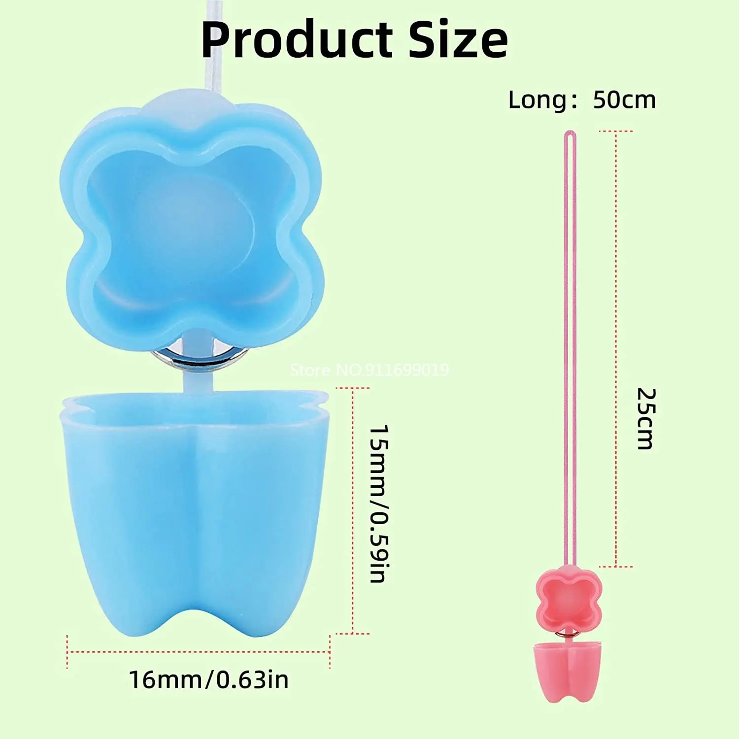 Teeth Saver Necklace Organizer Tooth Necklace for Lovely Baby Milk Tooth Fairy Storage Box Save Box tooth box 10/20/50/100pcs