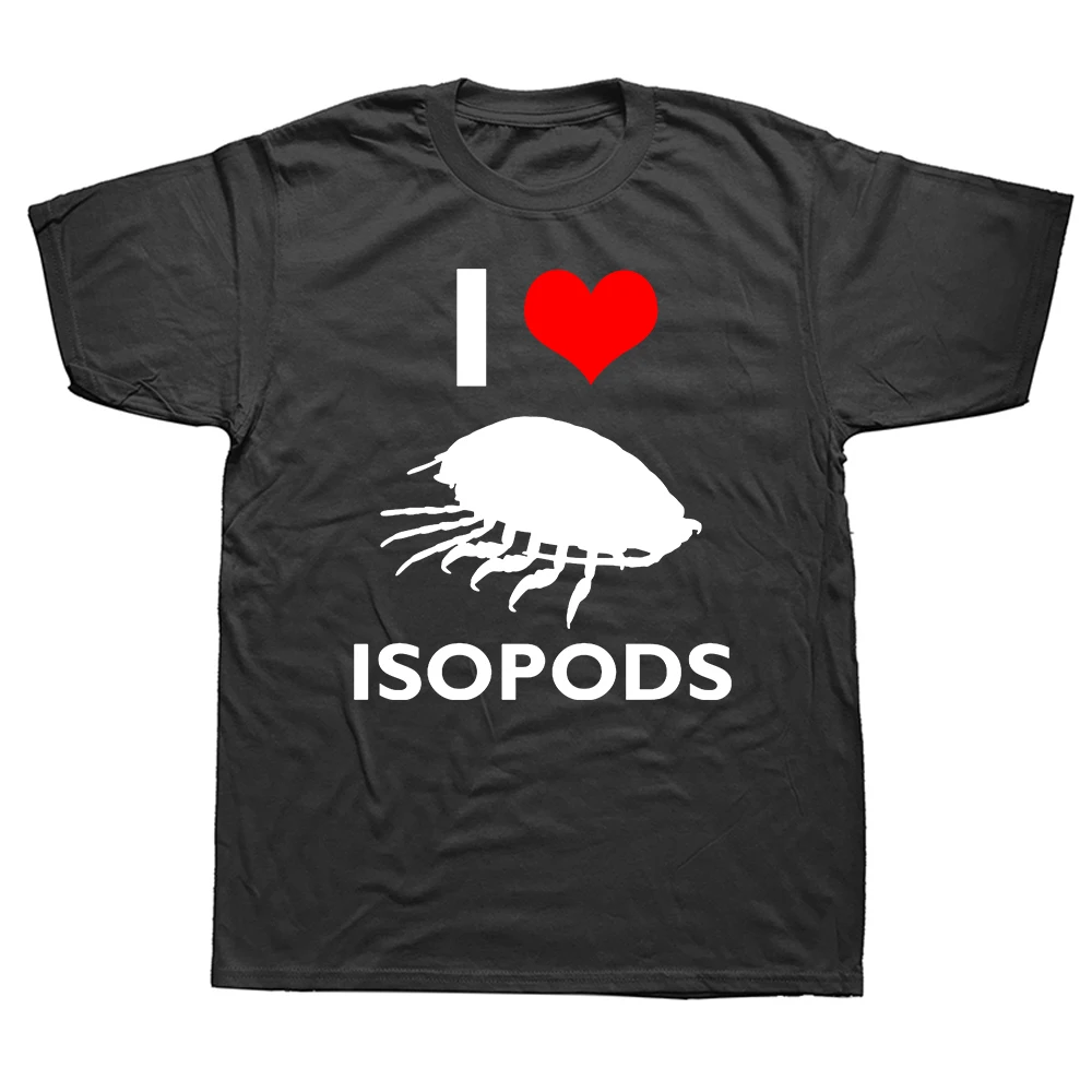 Ich liebe Isopod T-Shirt Isopods Tiere Liebhaber Geschenk Kurzarm EU-Größe 100 % Baumwolle Hochwertige Unisex O-Ausschnitt T-Shirts
