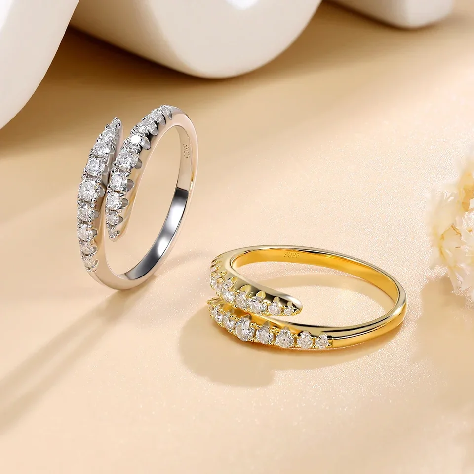 Getlove Juego De Anillos De Boda De Compromiso De Moissanita Para Mujer, 2.0 Quilates De Corte Ovalado Y Banda De Eternidad De Moissanita 925, Cuerda Trenzada Tamaño 6, Plata De Ley