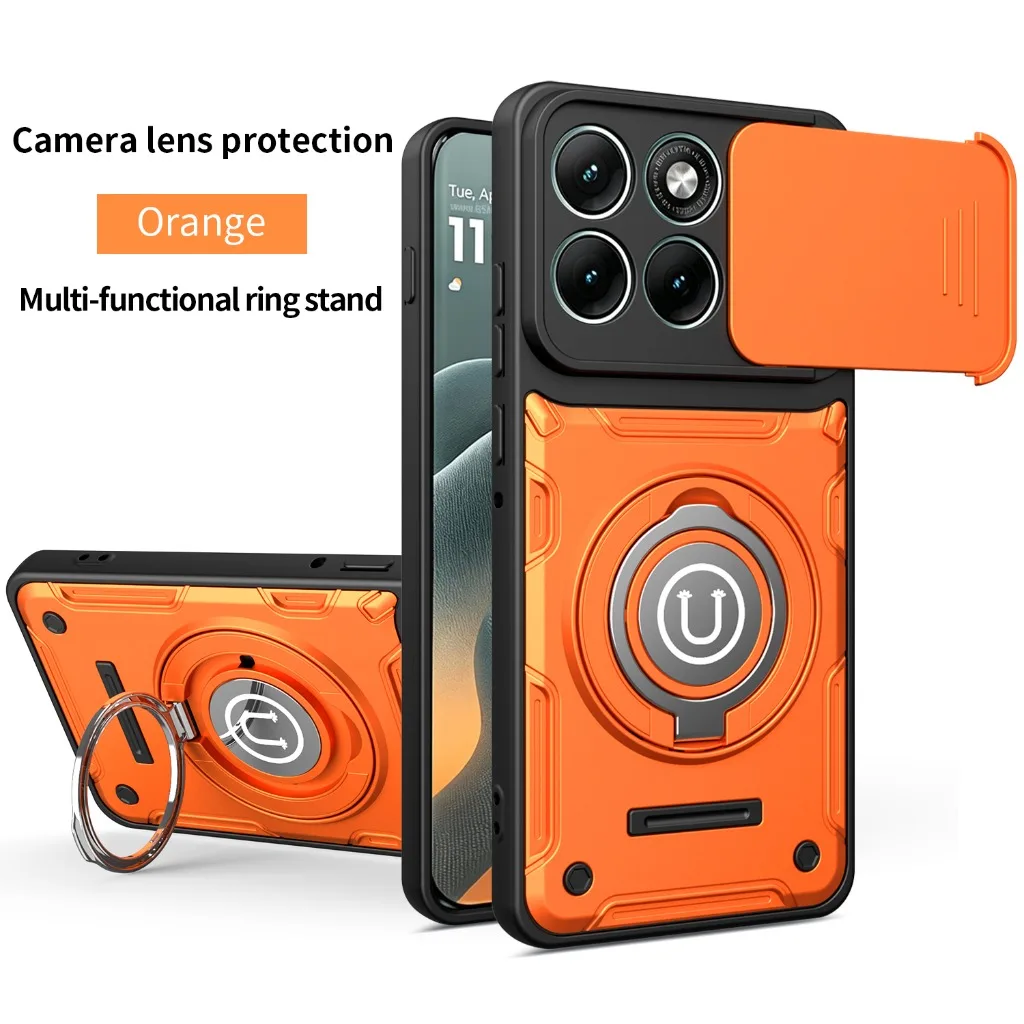 360° Ring Kickstand Phone Case with Slide Camera Cover