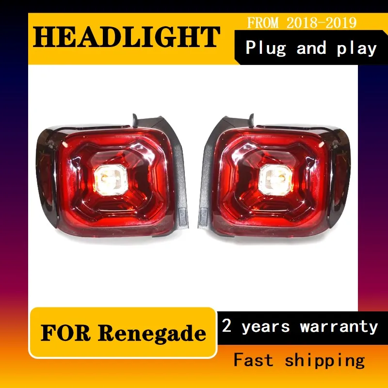 Accessori Auto Per Jeep Renegade Fanale Posteriore A Led 2015-2020 Renegade Fanale Posteriore Segnale Freno Drl Accessori Automobilistici Inversi