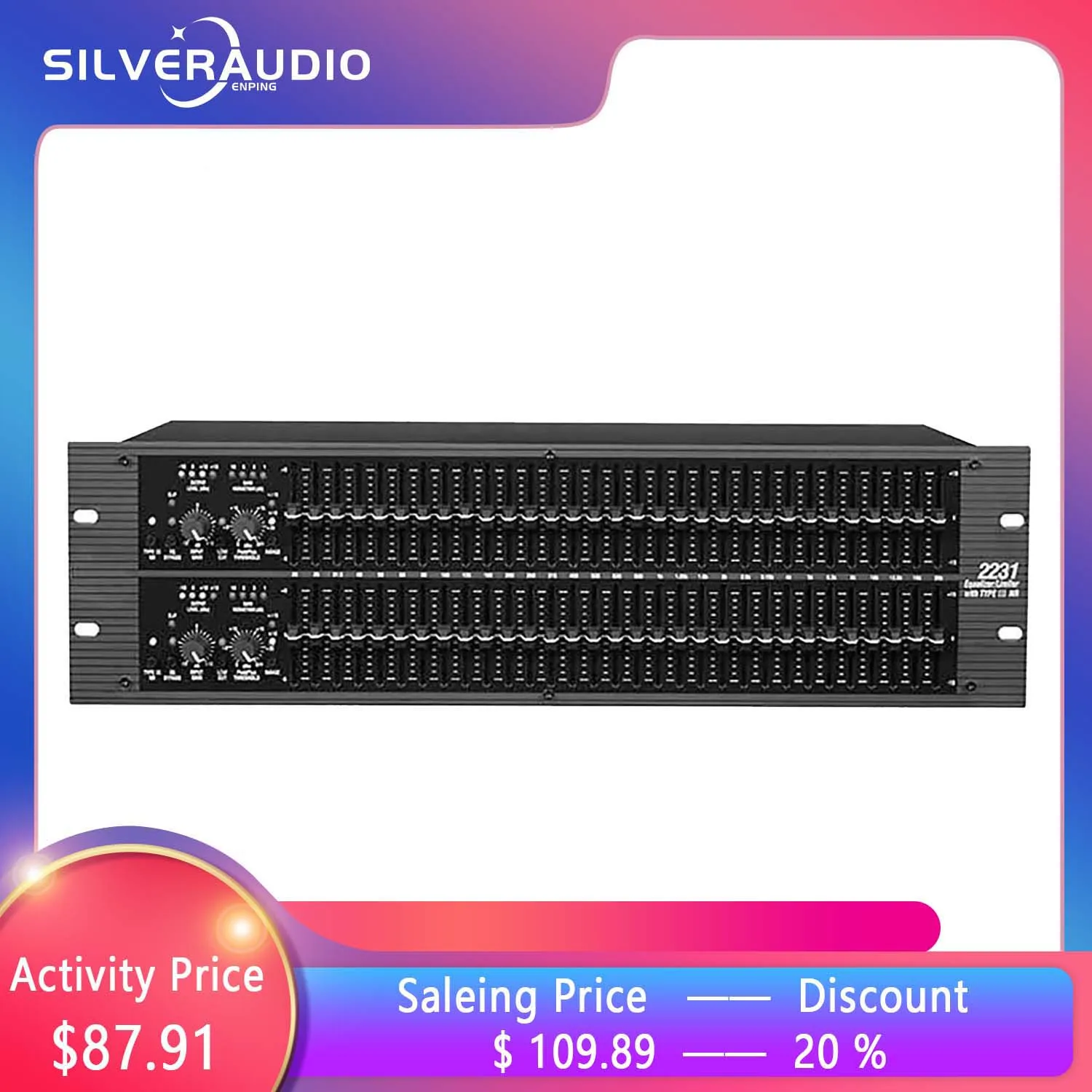 

GAX-2231 DJ sound system dj equipment 2231 Dual Channel 31 Band Graphic Equalizer 2231 audio Equalizer