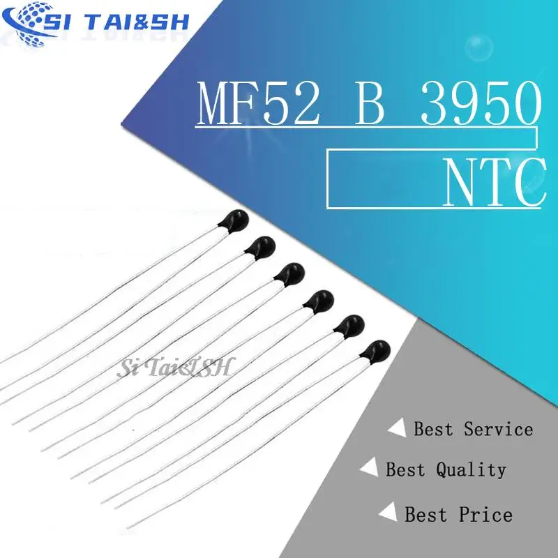 100pcs MF52AT MF52 B 3950 NTC Thermistor Thermal Resistor 5% 1K 2K 3K 4.7K 5K 10K 20K 47K 50K 100K