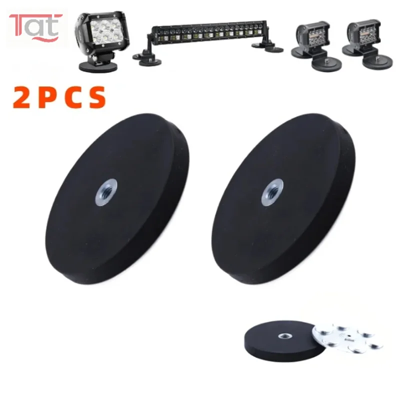 LED Work Light Holder 2PCS 43mm/66mm/88mm M4/M6/M8 Internal Thread Magnetic Base Mount Bracket Clamp SUV Offroad