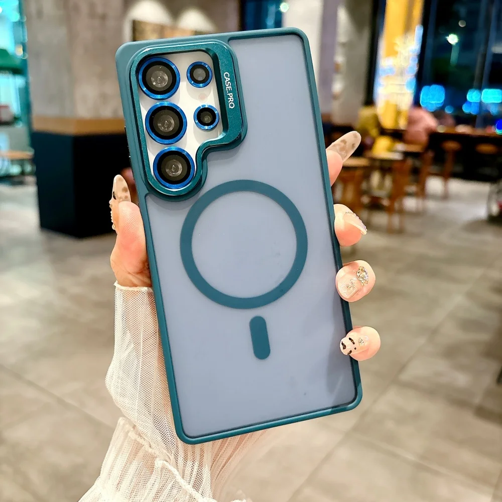 Ultra Flip-Up Lens Holder Phone Case with Magnetic Cover and Glass Lens Film