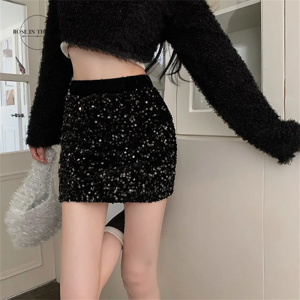 Jupe Courte à Paillettes Taille Haute - Idéale Pour Sport, Soirée Ou Look Décontracté, Plusieurs Coloris Disponibles