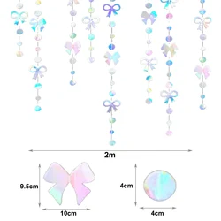Set of 10 Pink Bow Cupcake and Cake Toppers for Coquette - Themed Parties and Bridal Showers (Hanging decor B)