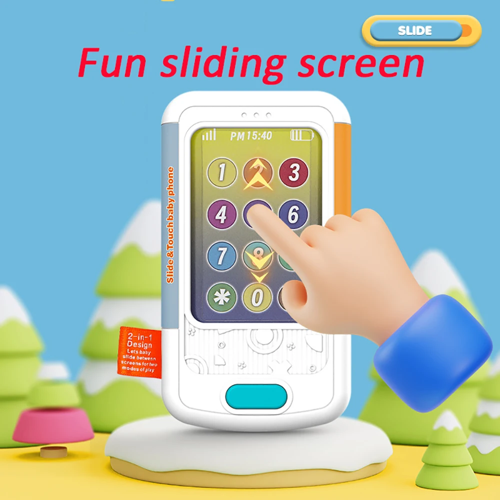 Kids Touch Screen Smart Mobile Phone Toys Enlightenment Early Education of Puzzle Simulated Musical Story Toy For Children 4