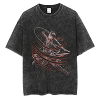 Harajuku Anime Attack On Titan Levi Ackerman Print Tee Men Women Comfortable T-shirts Casual Loose T Shirt Male Cotton Tshirt 1