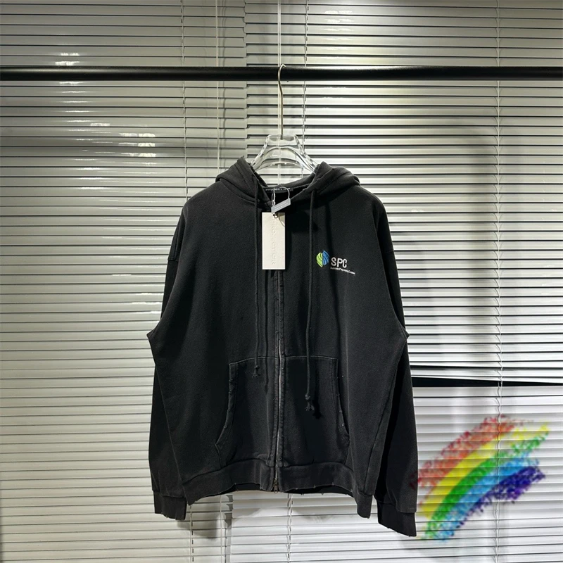 

Zippered GRAILZ Phone Number Logo Vintage Hoodie For Men Women Cardigan Pullover Hooded