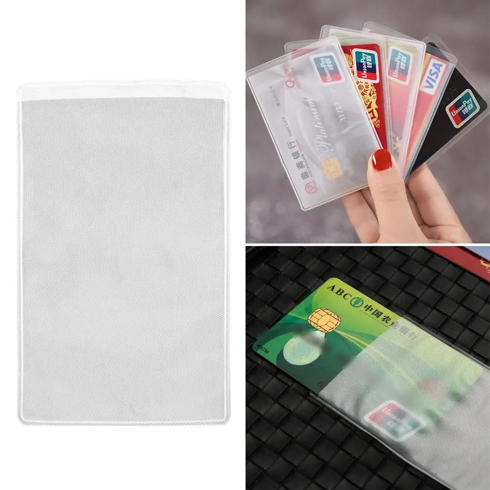 

Translucent ID Card Holder Safety School Office Supplies PVC Bank Card Case Work Card Holder