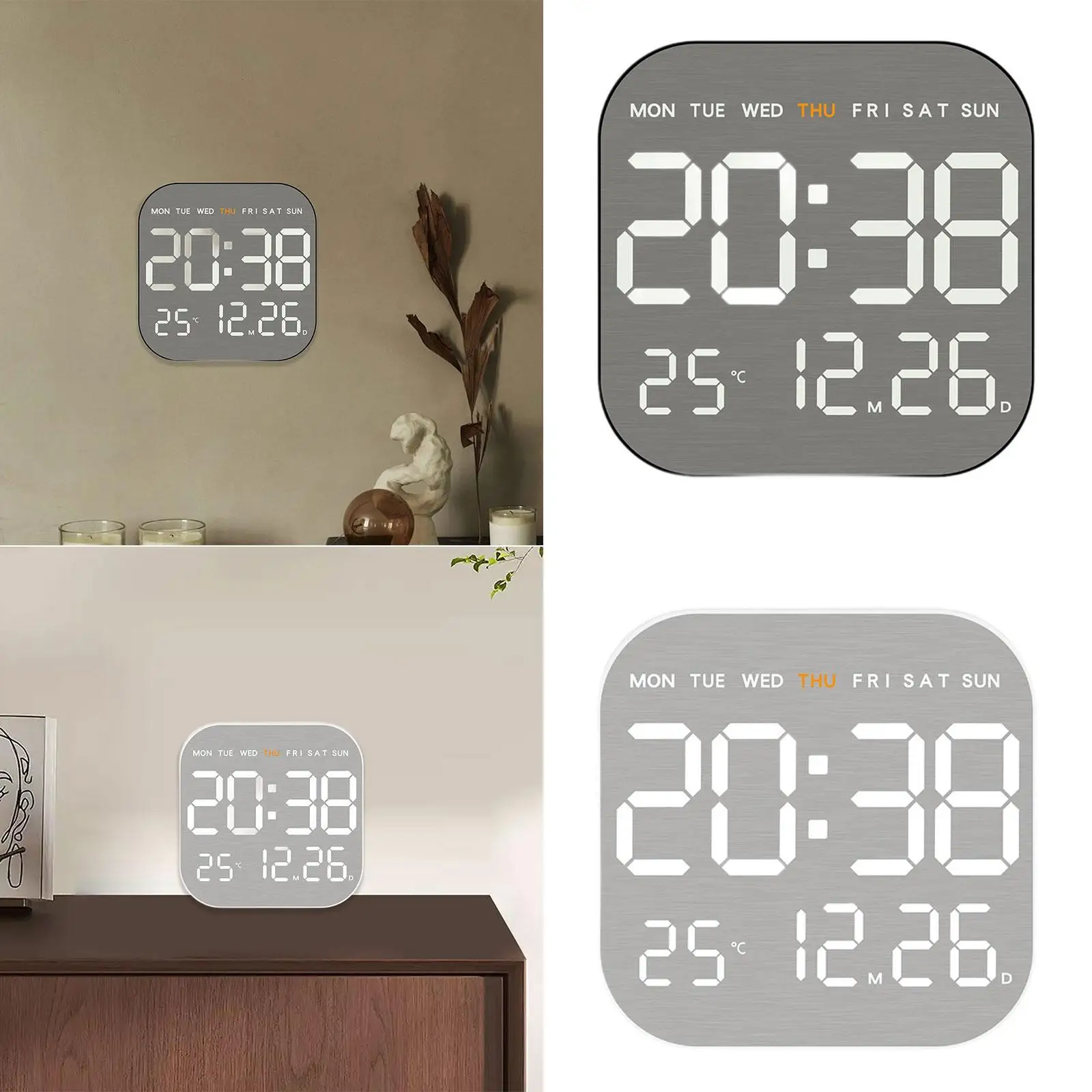 Digital Wall Clock Multipurpose Table Clock for Classroom Bedroom Study Room