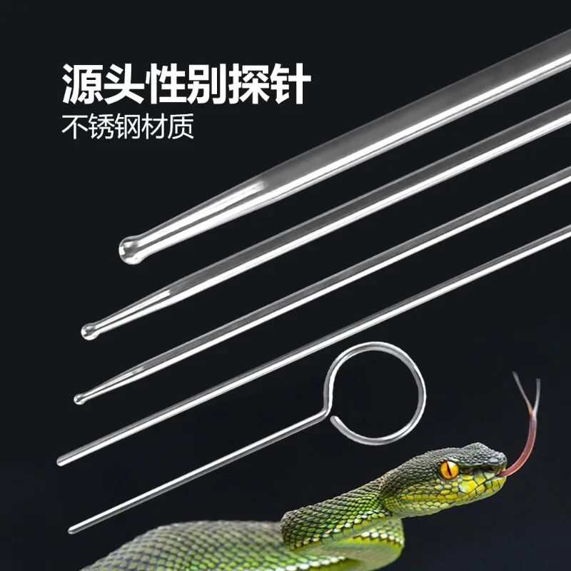 

6 Pieces Snake Probe Kit Round Ball Tip Professional Reptiles Snake Sexing Kit Probes Set Snake Gender Detector