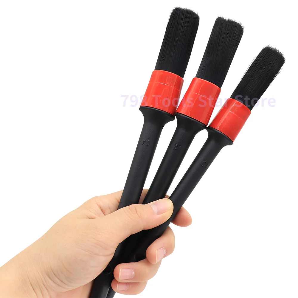 5 PCS Car Detailing Brush Set,Different Sizes Automotive Detail Brushes Multi-function Car Cleaning Tools for Interior Cleaning