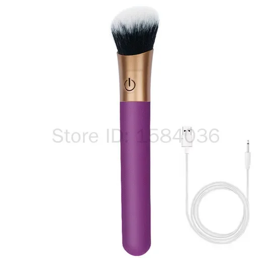 Powerful Vibrating Eggs Beauty Makeup Brush G Spot Vibrator Vagina Nipple Orgasm Stimulator AV Stick Massager Sex Toys for Women