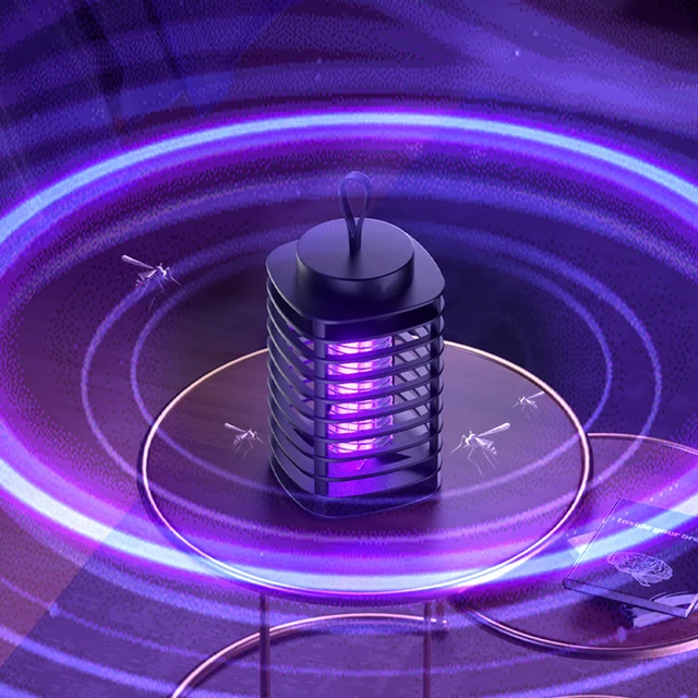 Fizikai Elektromos Ütés Szúnyoggyilkos Lámpa Hordozható Uv Csapda Légy Hiba Bug Zapper Usb Újratölthető Otthon - Image 3