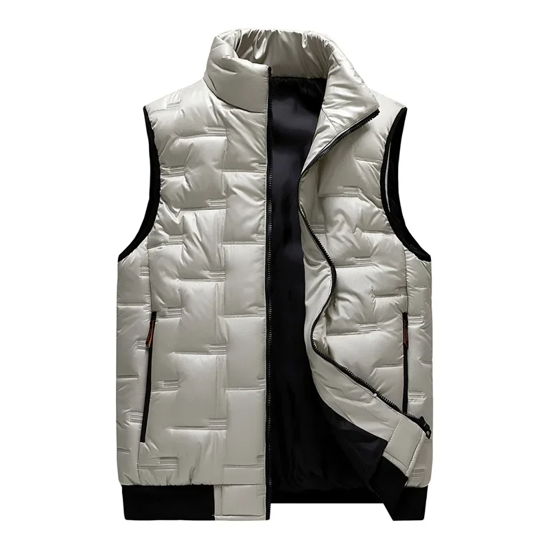 Men's Motorcycle Rider Vest Stand Collar Plus Size mens vest