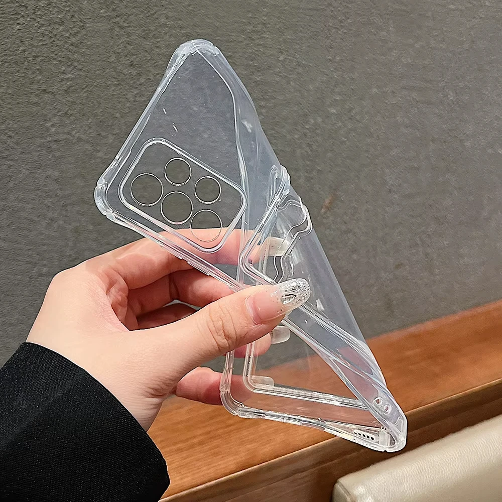 Shockproof Clear Back Card Holder Phone Case