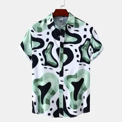 Camisas Para Hombre 2023 Summer New Men's Short Sleeve Flower Shirt Beach Vacation Hawaii Shirt