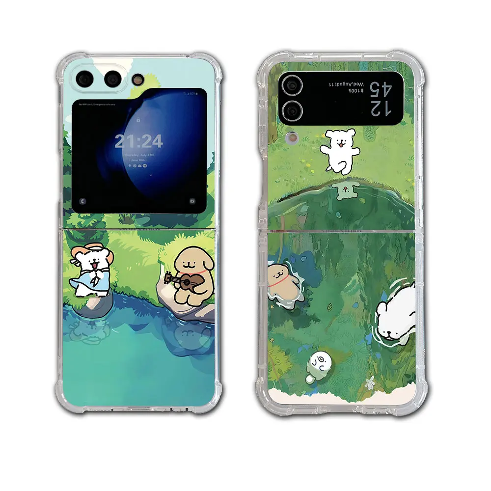 Adorable Puppy Swimming Phone Case - Durable and Anti-Fall Back Cover