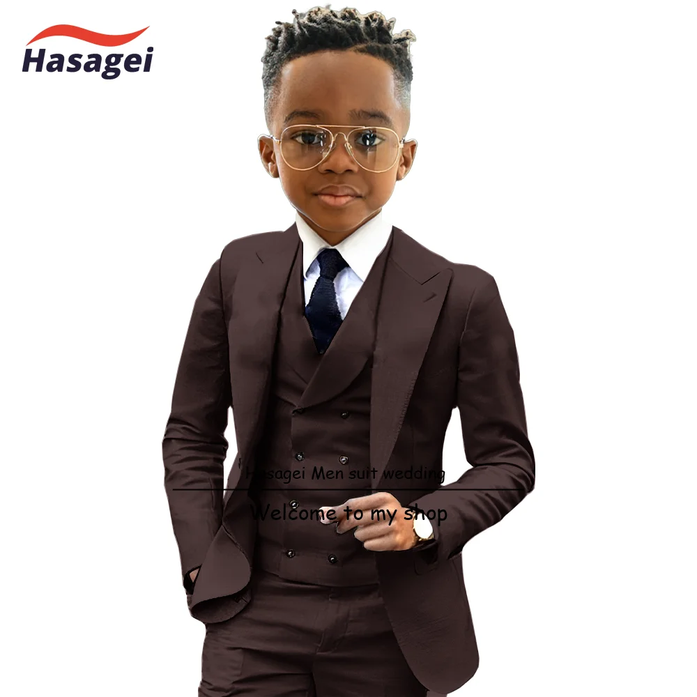 Kids Blazer Pants Vest 3 Piece Set Party Wedding Boys Tuxedo 2-16 Years Old Festival Blazer boys formal suit set