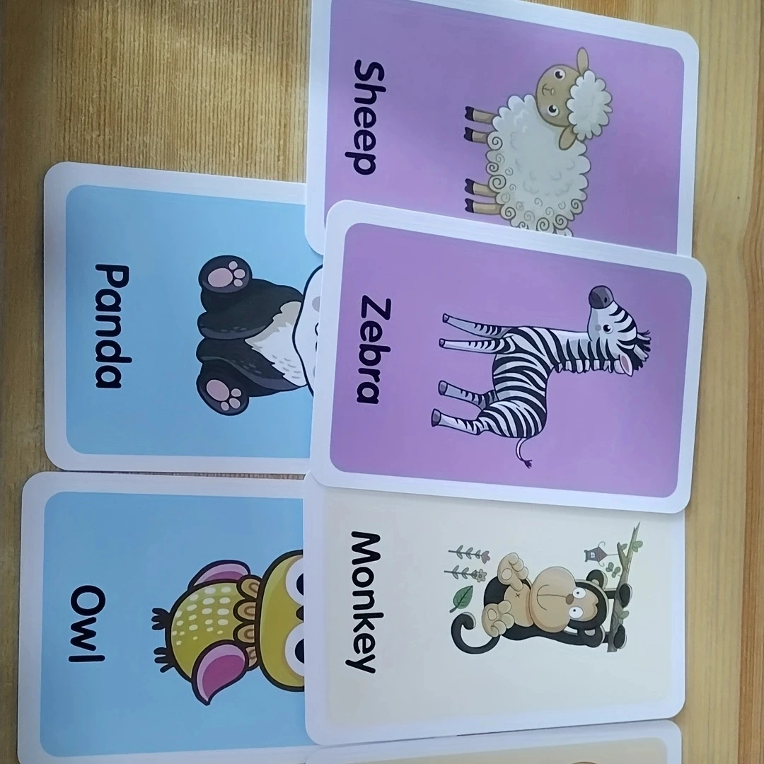 36 cards Children Animal Cognition Cards Double Side Learn English Flashcards For Montessori Baby Kids Early Educational Toys 2