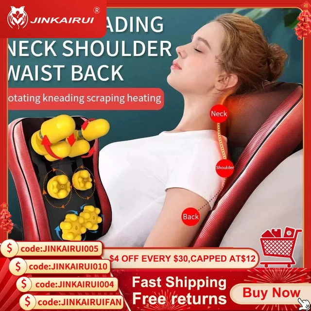 Full Body Heating Massage Seat Cushion Electric Shiatsu Back Neck Shoulder  Waist Pain Relief Car Chair Office Massager Pad - Massage Chair - AliExpress