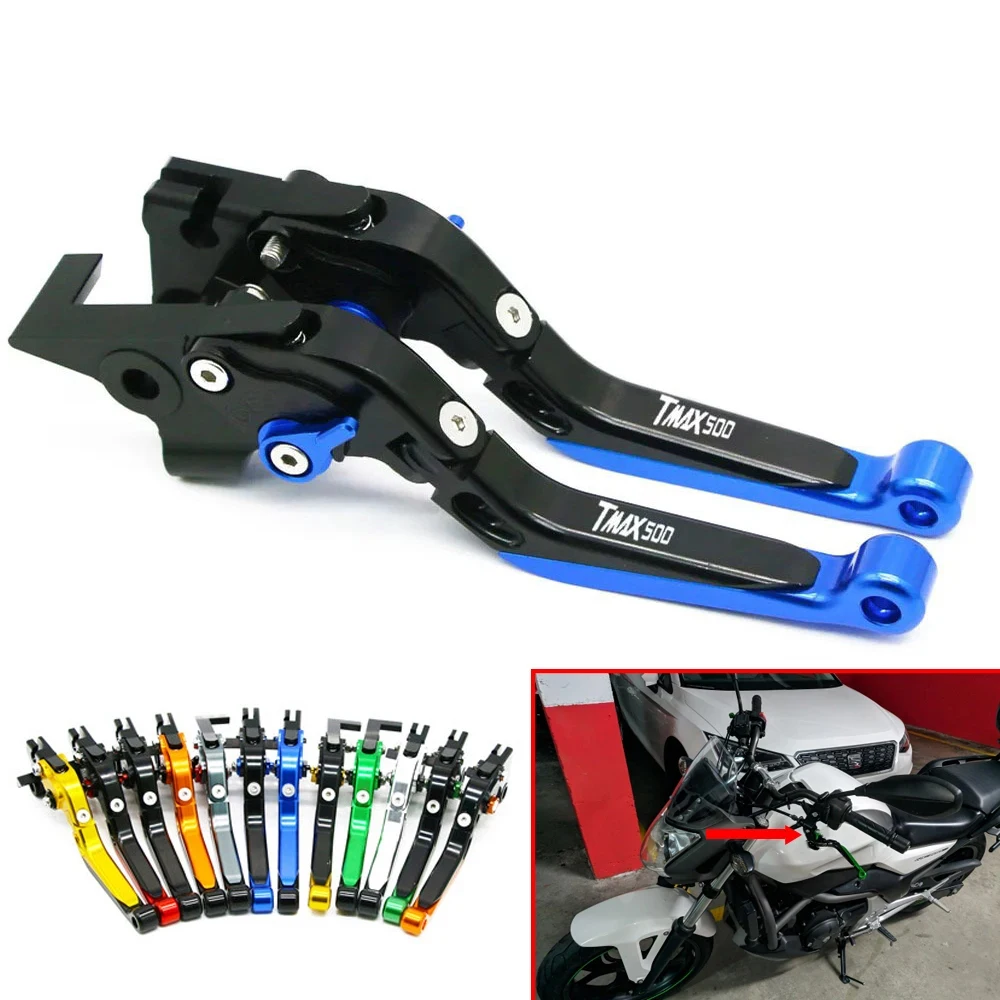 

Motorcycle Accessories CNC Adjustable Folding Extendable Brake Clutch Levers For Yamaha TMAX 500 TMAX500 T-MAX 500 2001-2007