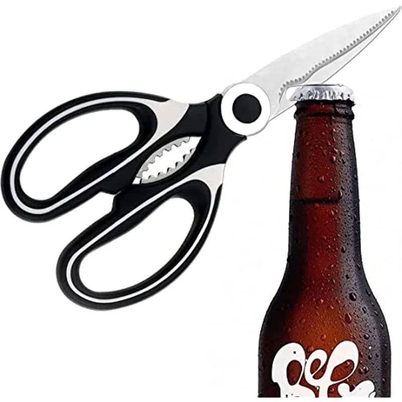 

Kitchen Opener Shears Multi Purpose Stainless Steel Utility Scissors with Cover Fish Meat Vegetables Herbs Bones Dishwasher Safe