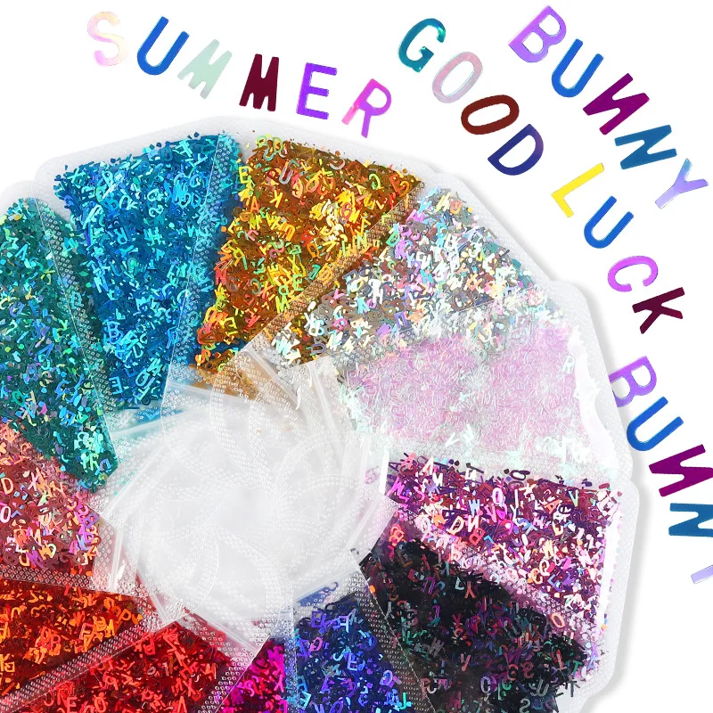 

Laser English letter glitter Nail Art Jewelry Black ribbon bow nail art accessory Decoration Accessories For Nail Tip Beauty