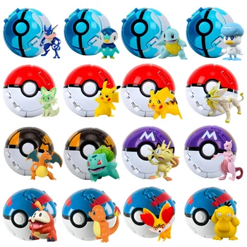 Pokemon Figure Pokeball Anime Figurines Cartoons Pikachu Charizard Squirtle Pocket Monster Pet Anime Action Model Toy Kids Gift 1