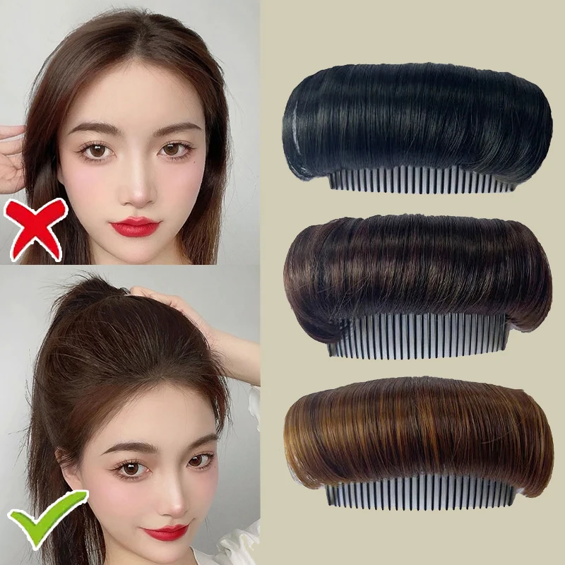 

Women Hair Bun Clip Styling Tool Fluffy Hairpiece Pads Comb Donut Chignon Up Insert False Hair Accessories