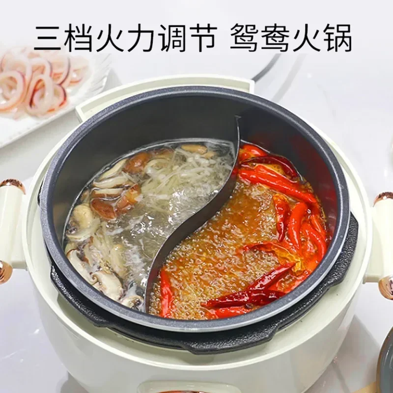 220V/Household three grid electric pressure cooker, household multi-functional electric hot pot, Yuanyang rice cooker 3