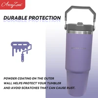900ml Portable Car Cup Stainless Steel Thermos Cup with Straw Travel Sports Water Bottle With Handle Cover Coffee Vacuum Flask 5