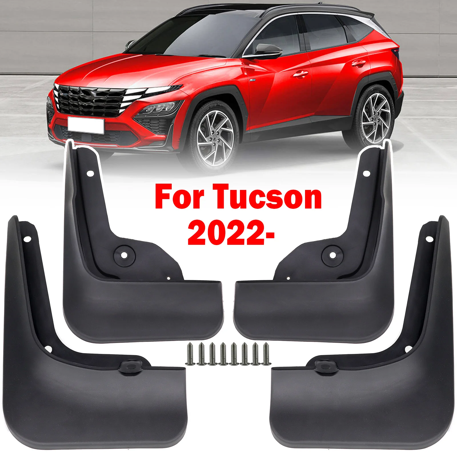 4x Set For Hyundai Tucson Nx4 2021 2022 Car Mud Flaps Molded Splash