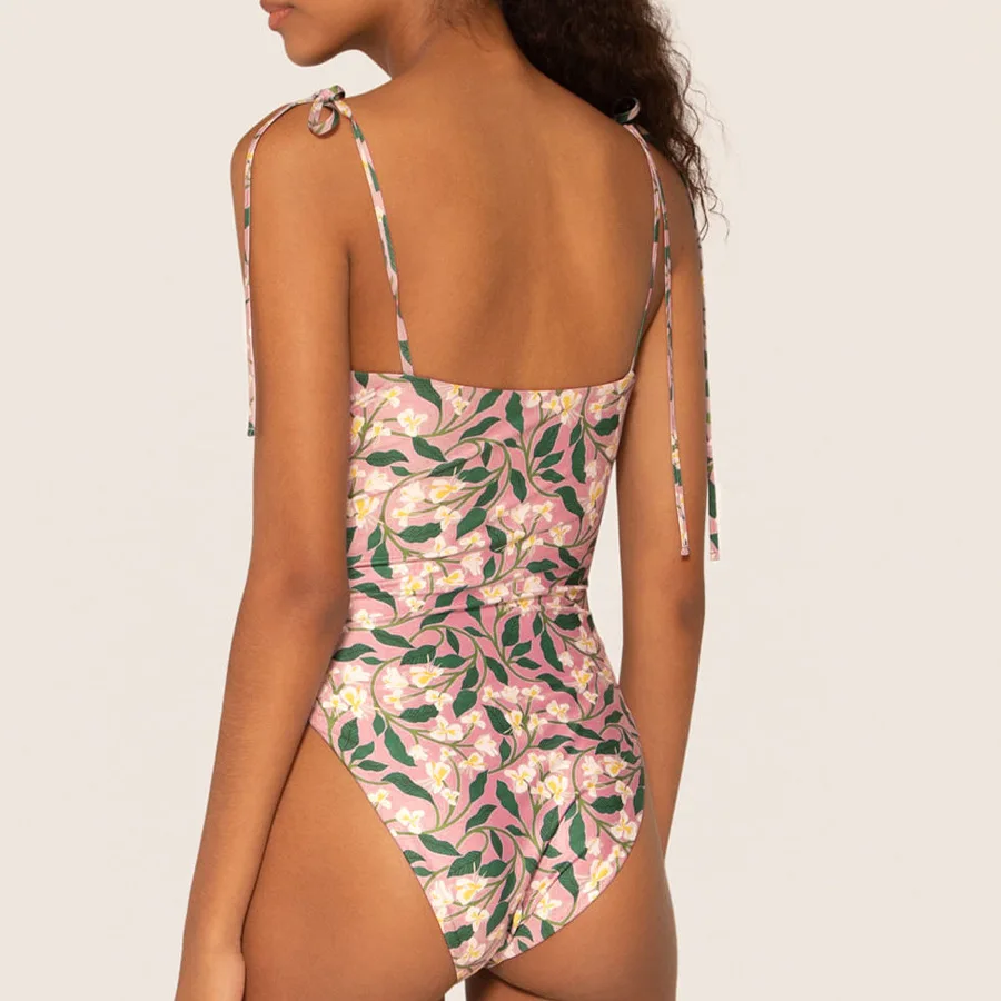 Women's Bathing Suit Drawstring Summer Beach Wear Cute Swimwear Fashion Swimsuit 2023 New Asymmetrical Designer  Suit Vintage
