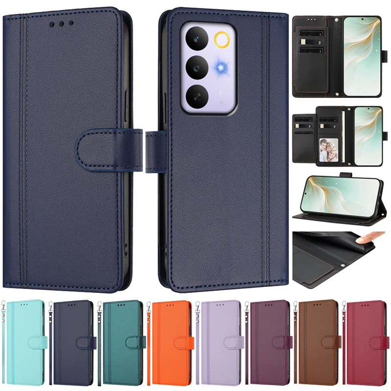 Leather Flip Case with Multi 9-Card Wallet Cover