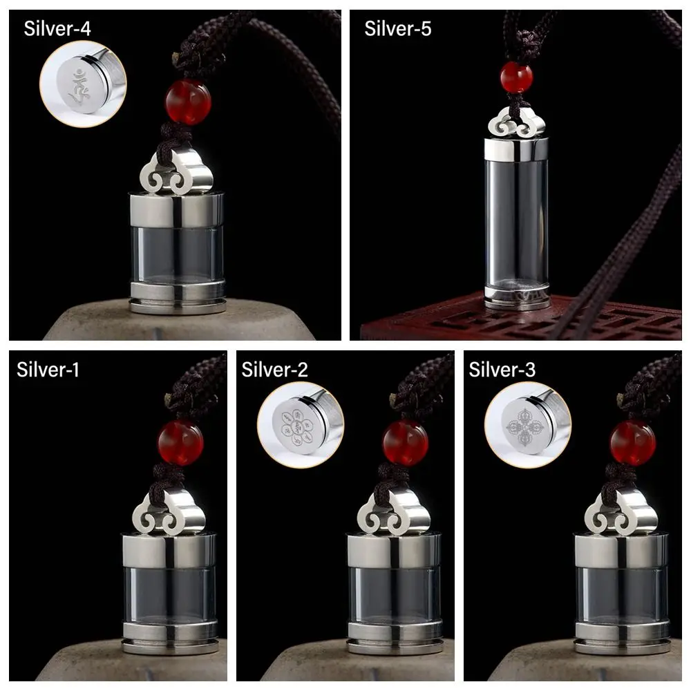 Gold Silver Perfume Vial Necklace Memorial Jewellery Aromatherapy Ashes Urn Essential Oil Diffuser Openable