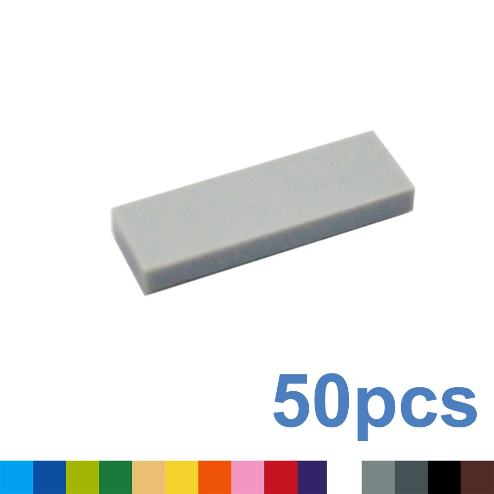 50 stücke DIY Bausteine Dünne Glatte 1x3 Punkte Figur Pädagogisches Kreatives Spielzeug für Kinder Größe Kompatibel mit 63864 Ziegel