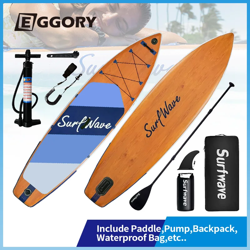 EGGORY Inflatable Stand Up Paddle Board,Include Paddle,Double Action Pump,Backpack,Waterproof Bag,Wide Stance Non-Slip SUP Board сухой стирать акриловый режиссер фильм clapboard movie tv cut action scene clapper board slate с маркером цветной палочкой белый