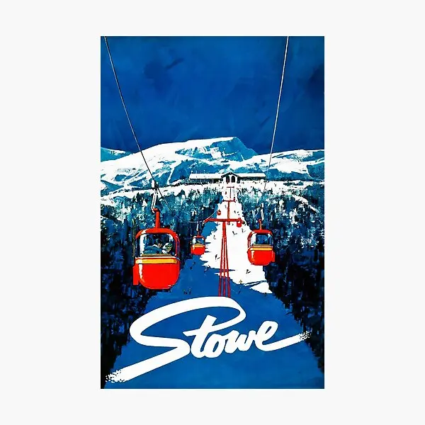 Vintage Gondola Winter Travel Ski Poster Poster Sitcker Per Kid Living Room Cartoon Cute Water Bottles Wall Art Decorations