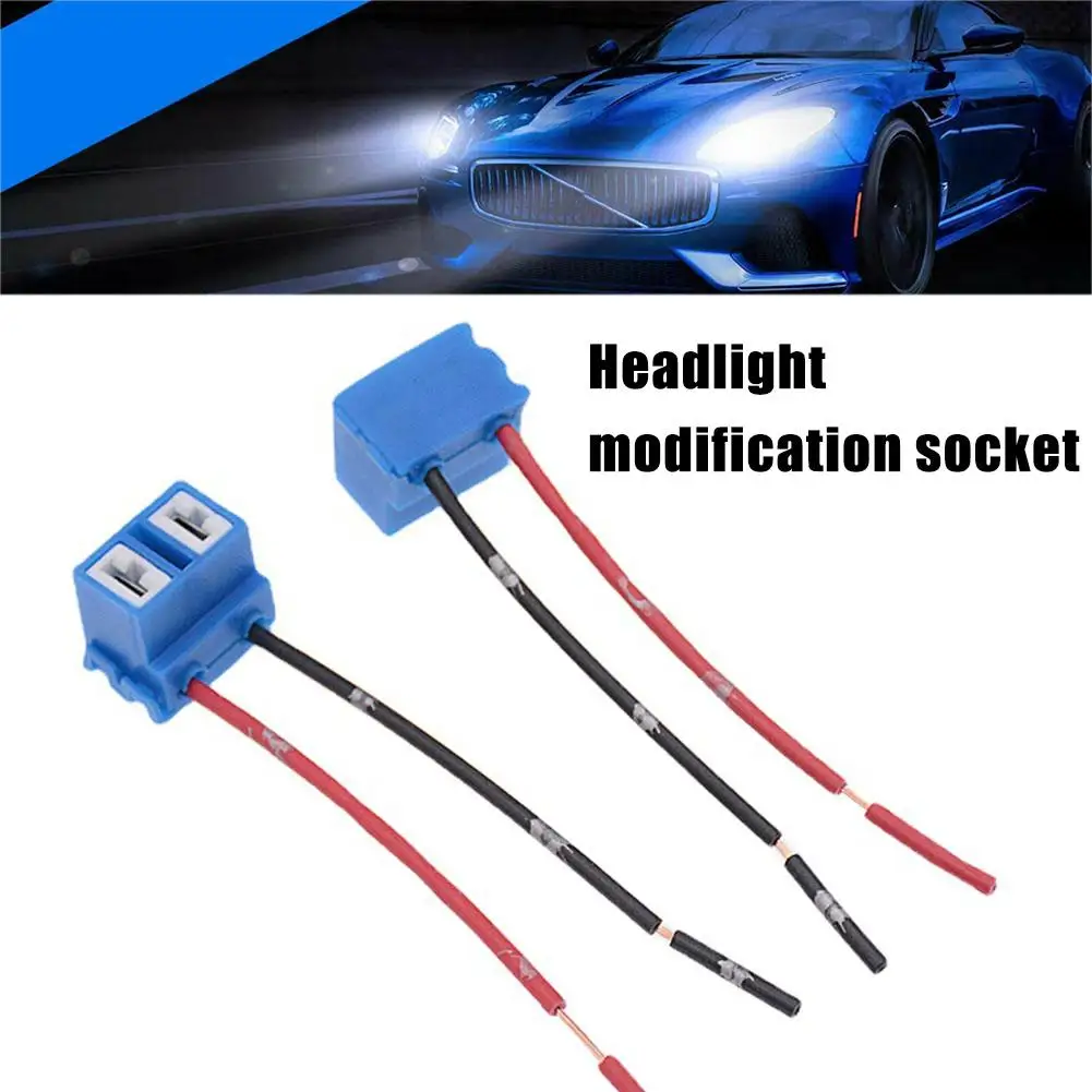 

Car H7 Headlight Ceramic Bulb Holder Extension Automotive Socket Halogen Wire Adapter Lamp Connector P1D3